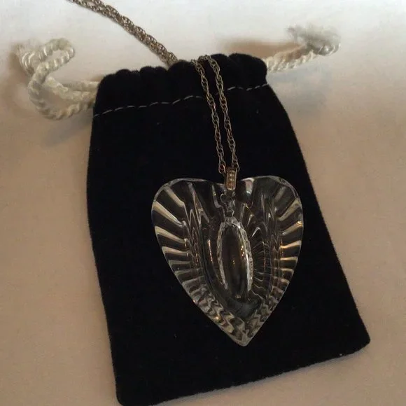 Waterford Crystal Heart Pendant with Silver Chain - Picture 3 of 6